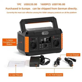 Bateria de respaldo 500W - generador solar- Bateria de emergencia (Emergency Battery Portable Power Station - Image 2